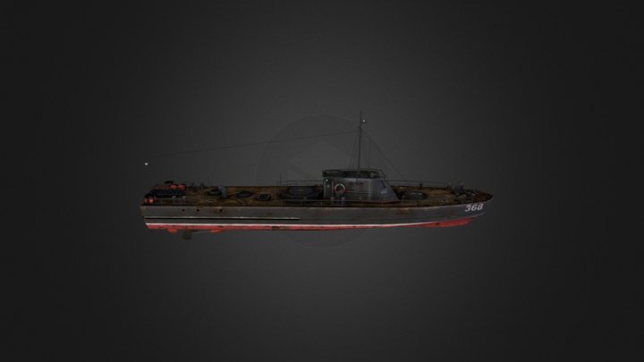 Torpedo boat type "D -3" 3D Model