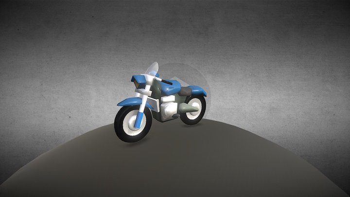 [Barely more Low-Poly!] - Blue Bike 3D Model