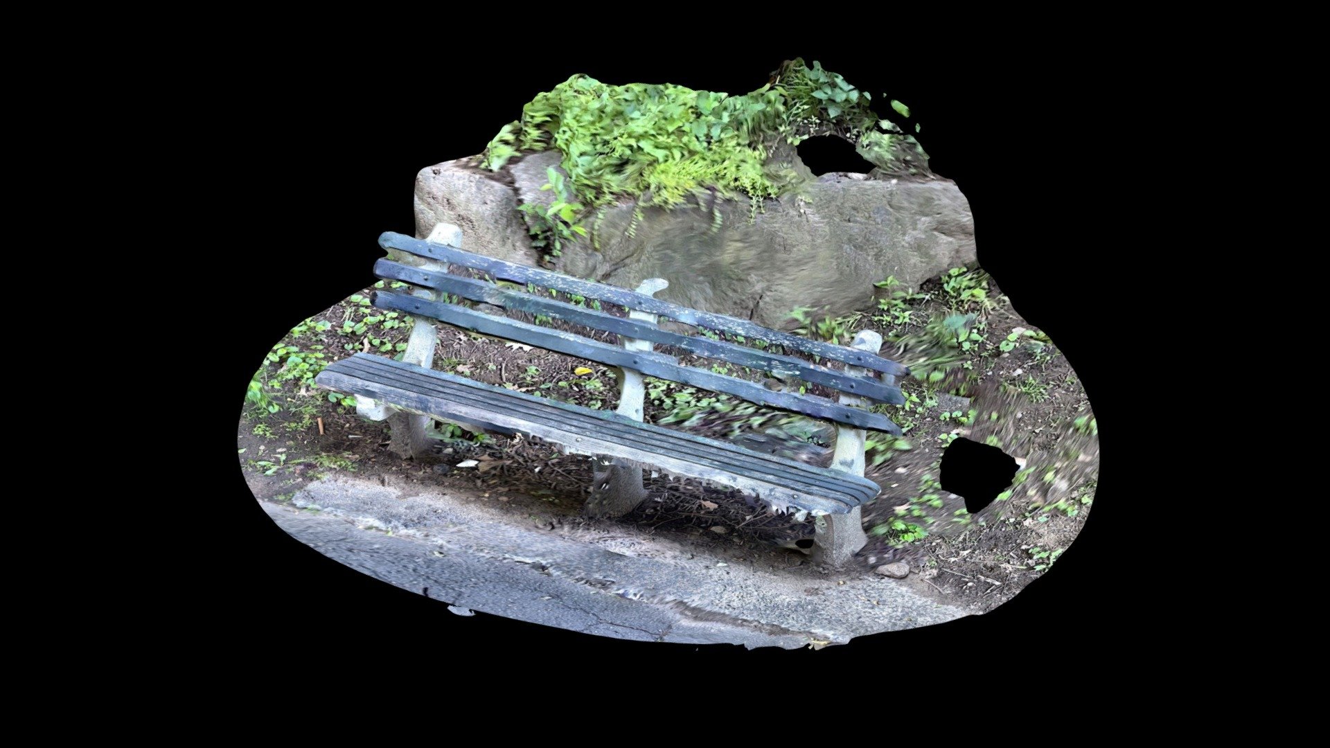 NYC park bench lidar scan