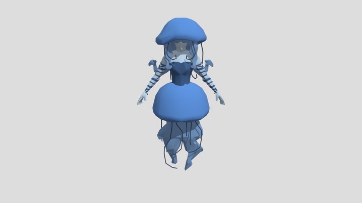 Jellyfish girl entity 3D Model