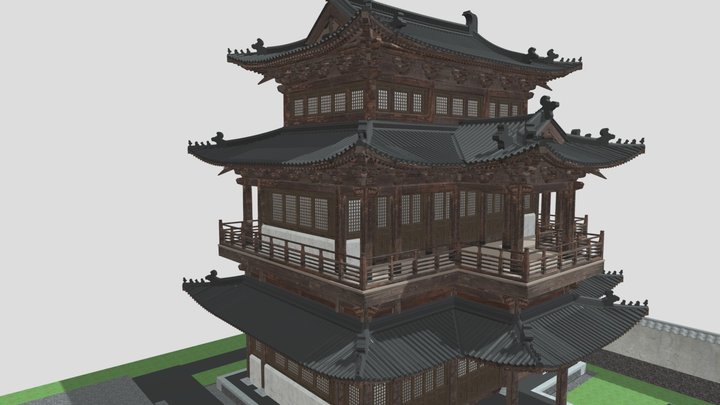 Traditional Chinese Architecture 3D Model