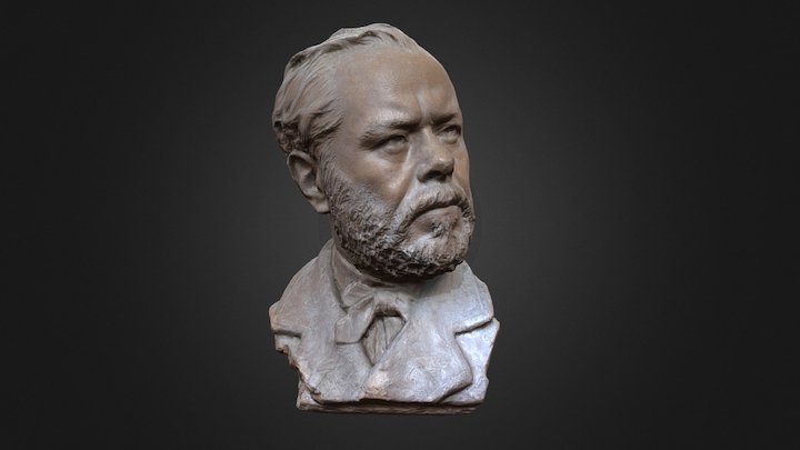 Mezzo busto di Filippo Palizzi 3D Model