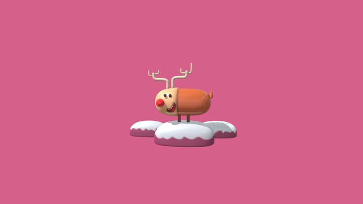 Raindeer Rudolph 3D Model