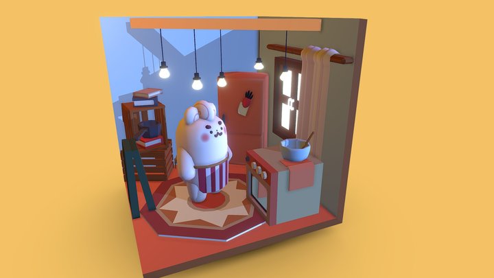Baker Bun's Room - Lowpoly 3D Model