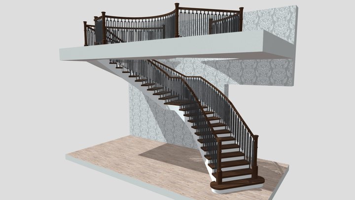 Радиусная ковка бетон вар2 3D Model
