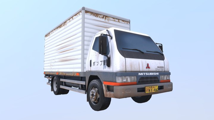 Mitsubishi Fuso Canter Box Truck 3D Model