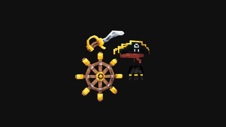 Voxelspawns Pirate Set 3D Model