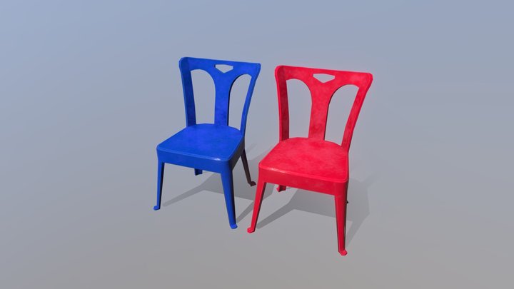Plastic Garden Chairs 3D Model