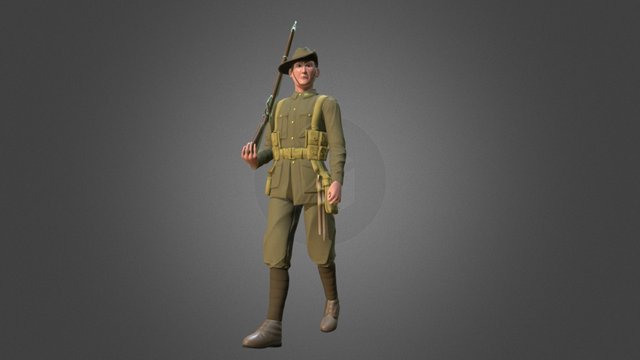 ANZAC Soldier 3D Model