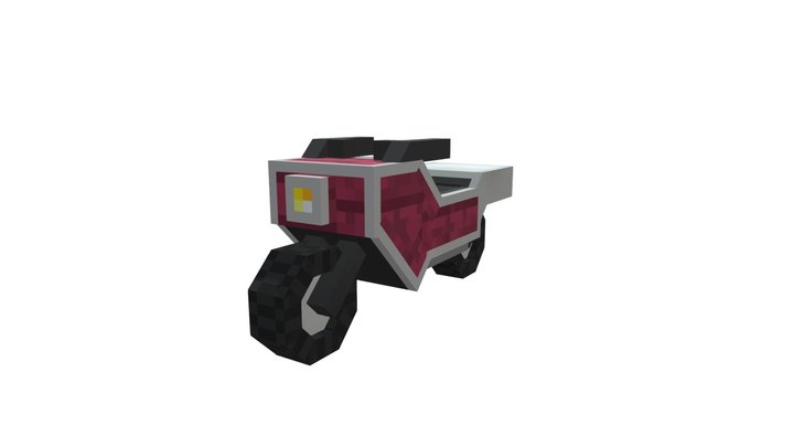 Minecraft Dungeons Motorbike 3D Model