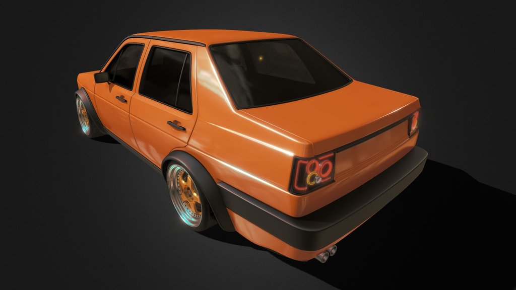 Volkswagen Jetta 2 1986 (Highpoly)