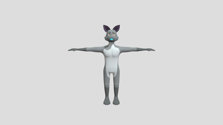 Anthro Canine Character 3D Model