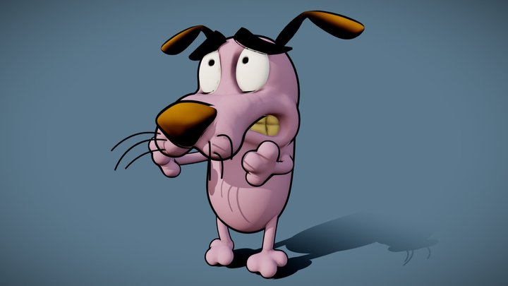 Courage the Cowardly Dog 3D Model