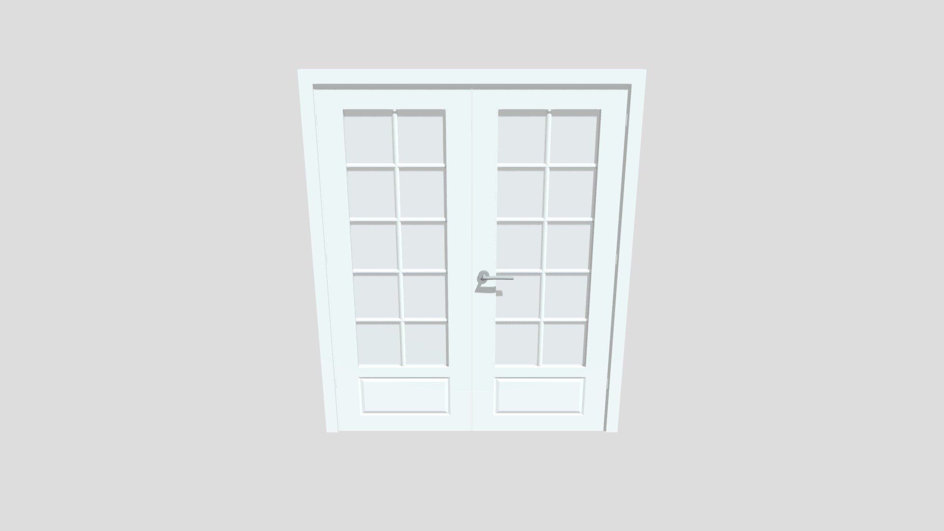 Double door with panes