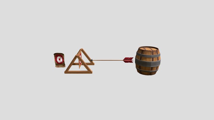 Poster, Target, Arrow, Barrel - Jayden Poppes 3D Model
