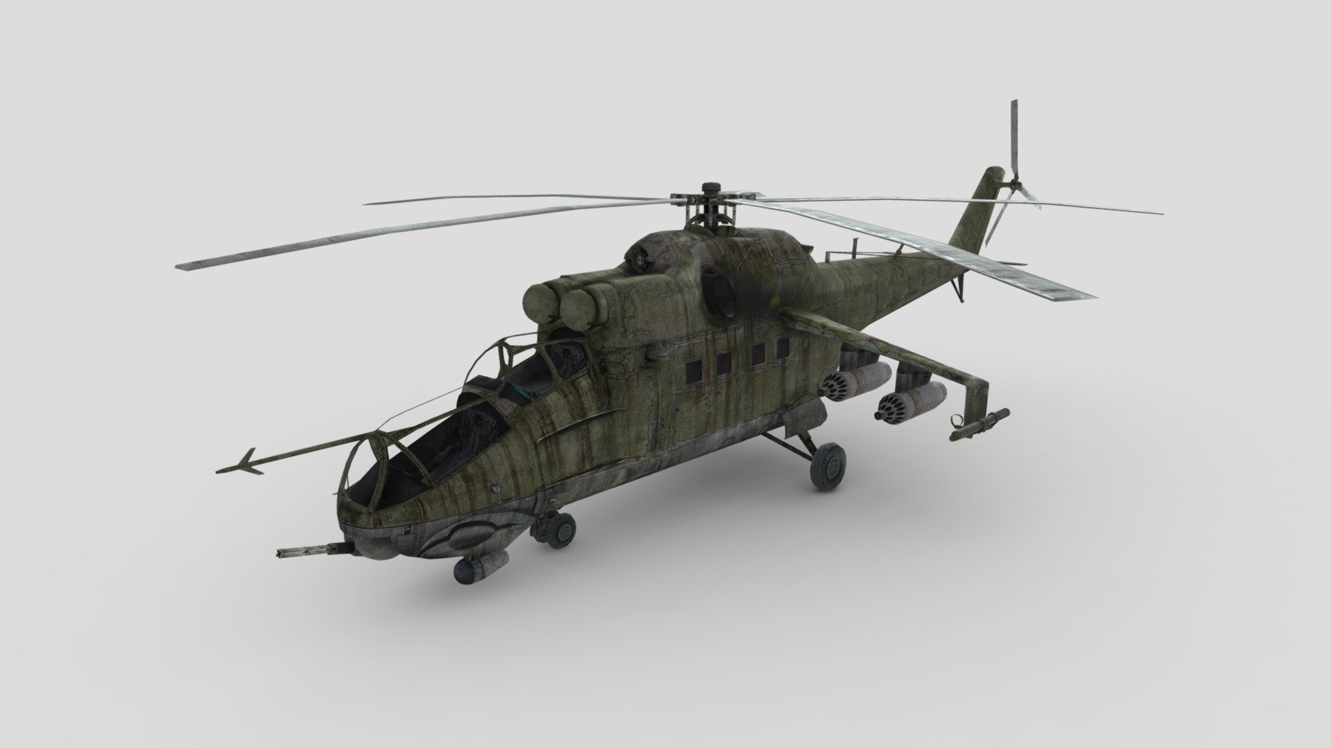 Mi-24 Helicopter [free] - Download Free 3d Model By Derpdude 