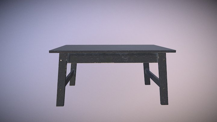 Black Table 3D Model