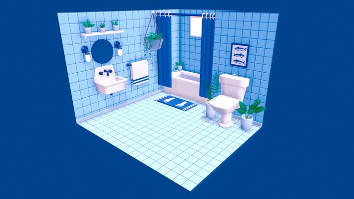 Bathroom Environment 3D Model