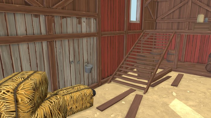 Barn interior 3D Model