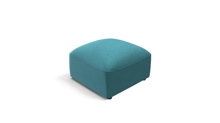 Juno Modular Ottoman, Mineral Blue