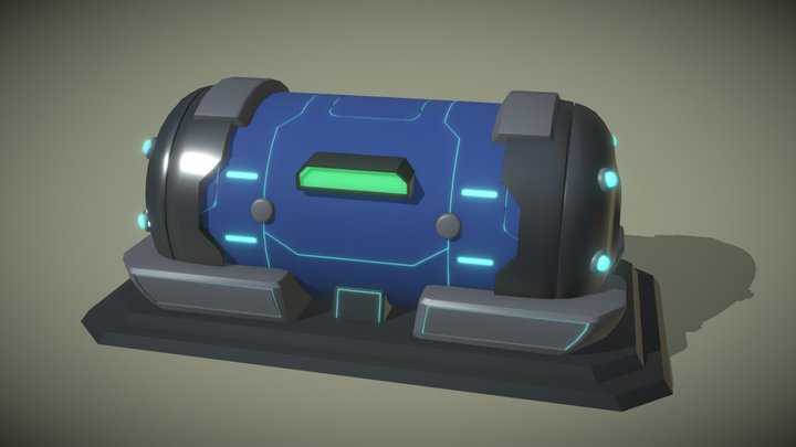 Sci-fi container 3D Model