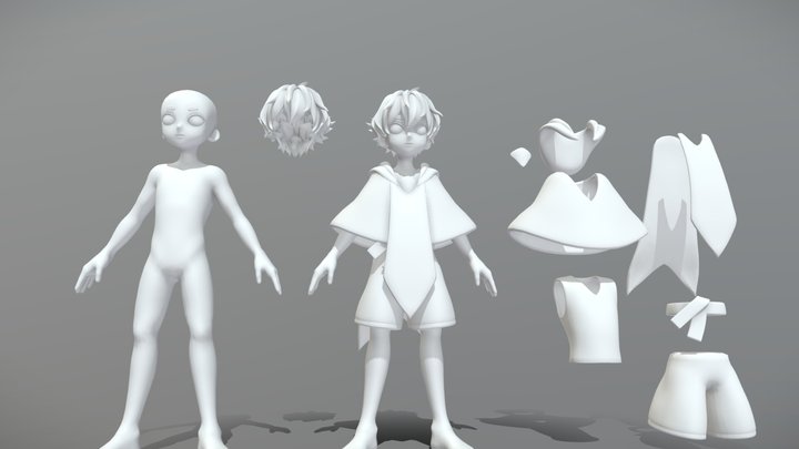 Fox Boy 3D Model