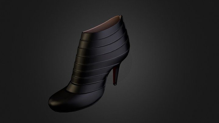 Anckle Boot Low-poly 3D Model