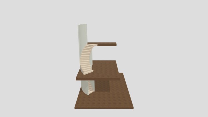 DA Bowman Church Residence Straight Landing 3D Model