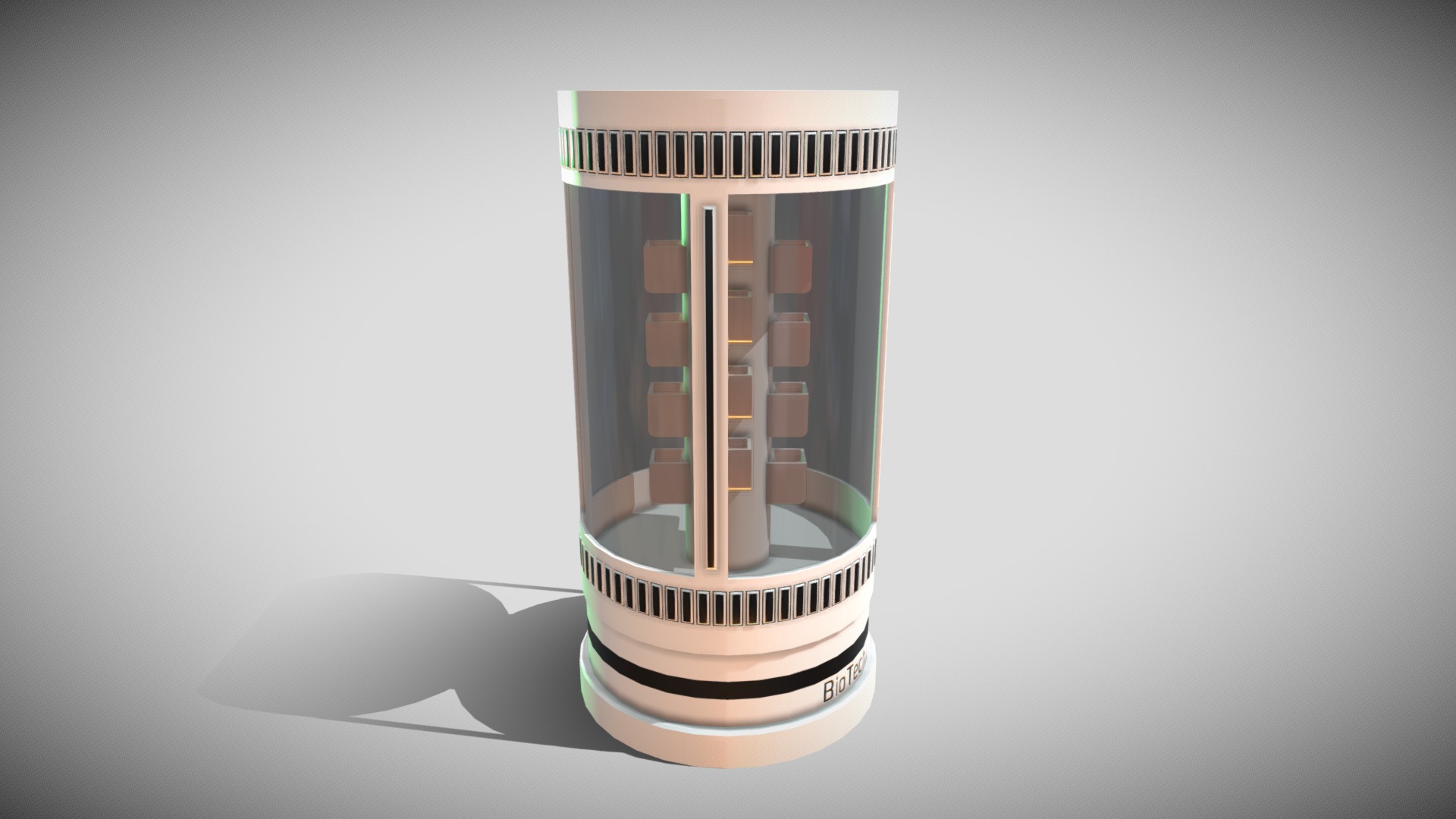 3D model Sci-fi Aeroponics Chamber - This is a 3D model of the Sci-fi Aeroponics Chamber. The 3D model is about a stack of boxes.