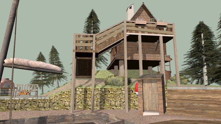 DAE Diorama - Forest Loner 3D Model