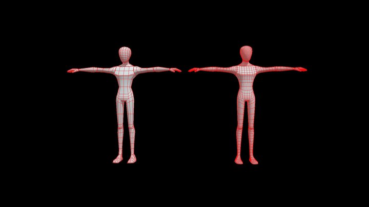 Base mesh (Low-Poly/High-Poly) 3D Model