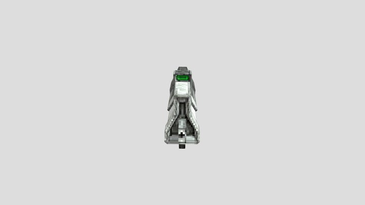 Low Poly Sci-Fi Gun 3D Model