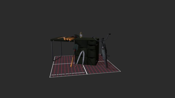 5 props - themed world war 2 3D Model