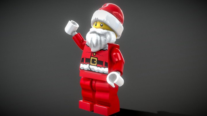 LEGO - Santa (Rigged) 3D Model