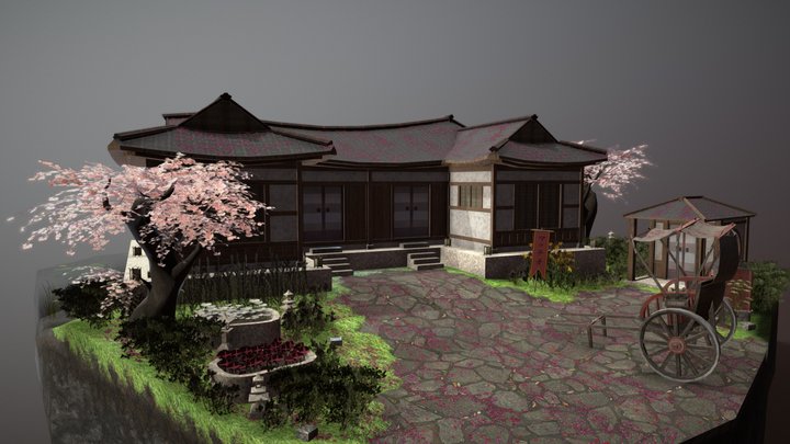 DAE Diorama - Grandmas house - japanese style 3D Model