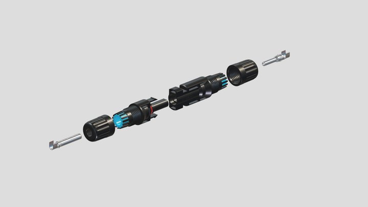 Mc4 solar connecor system 3D Model