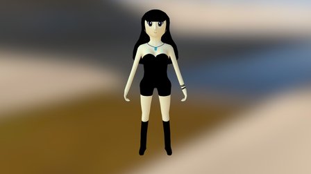 A Girl with no name 3D Model