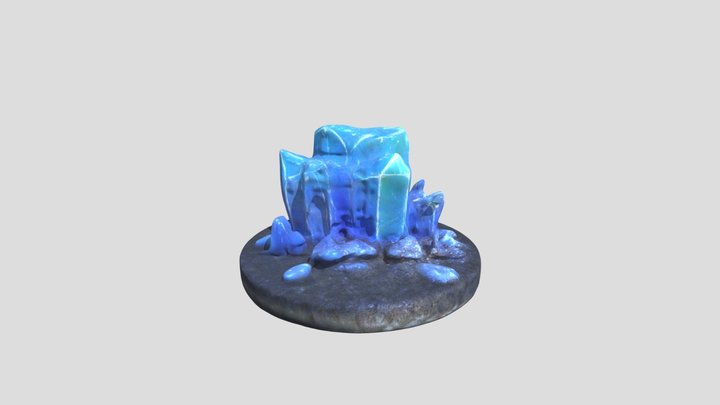 ice art installations, stylized 3D Model