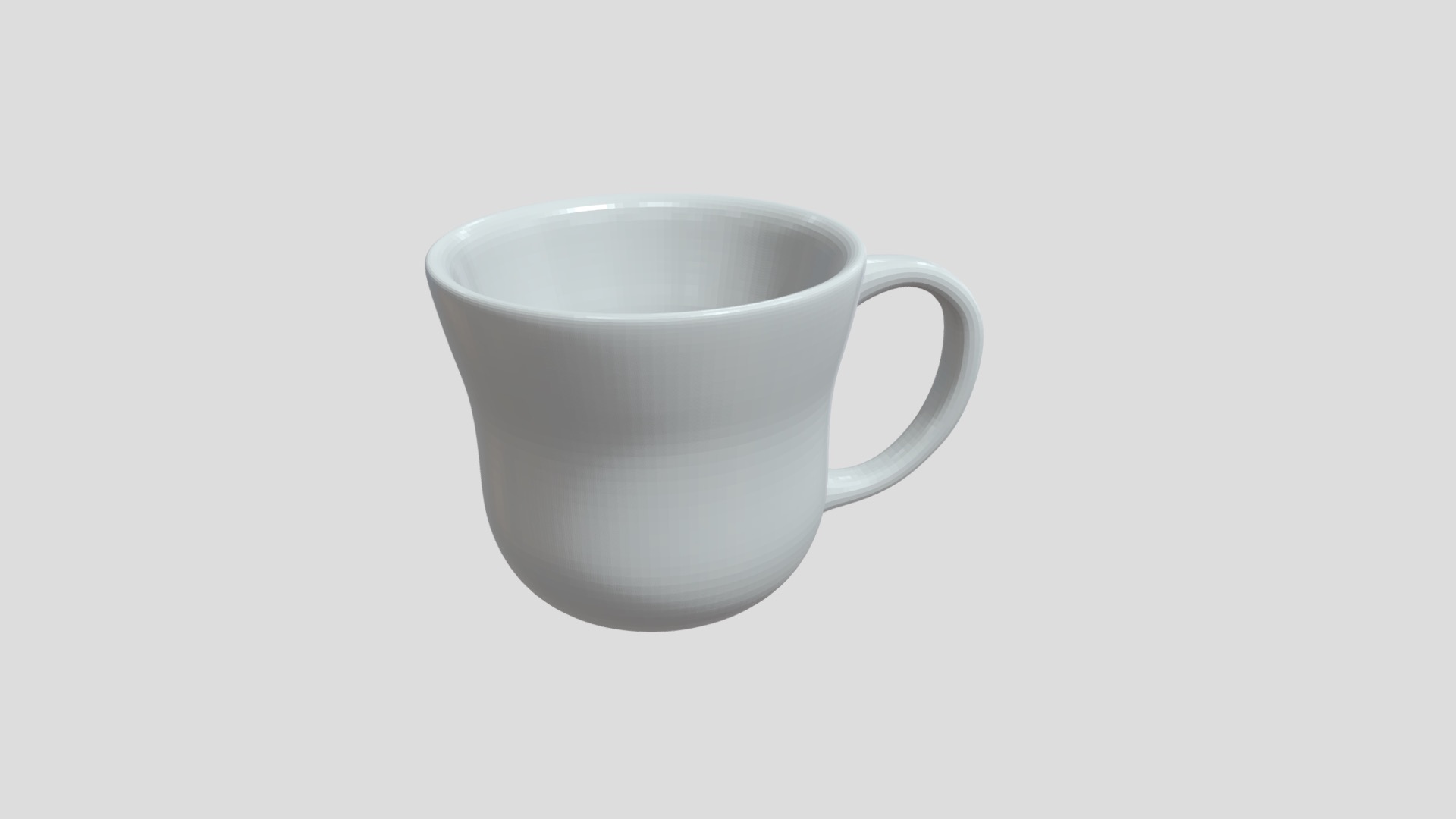 3D model Cup - This is a 3D model of the Cup. The 3D model is about a white cup on a white background.