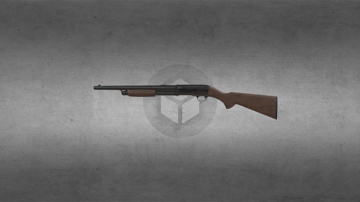 Ithaca 37 Shotgun 3D Model