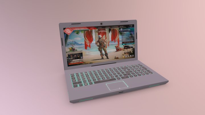 LowPoly ASUS ROG STRIX GL553V 3D Model