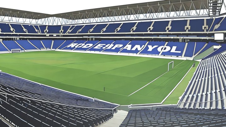 ESTADIO RCD ESPANYOL CORNELLA 3D MODEL BARCELONA 3D Model