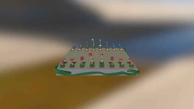 Floral Chess 3D Model