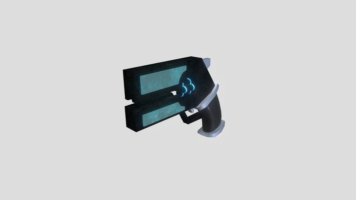 Low-Polly Sci-Fi Pistol – Gratis 3D-model STL