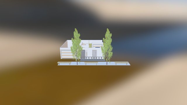 Maison de ville et son jardin aérien - Rdc 3D Model