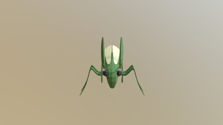 Rigged Grasshopper 3D Model
