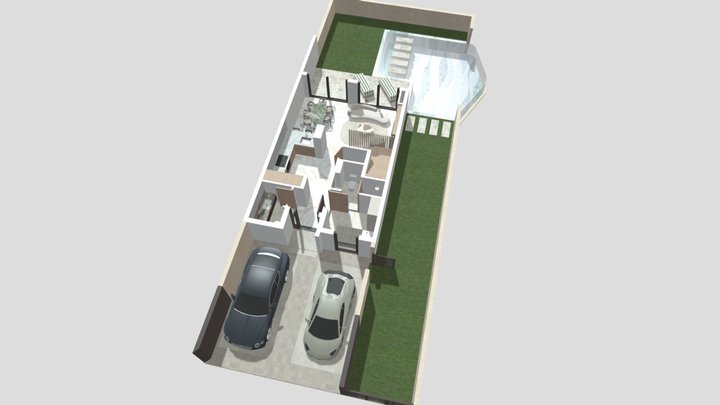 LR - Townhouse E 3 - Ground Floor 3D Model