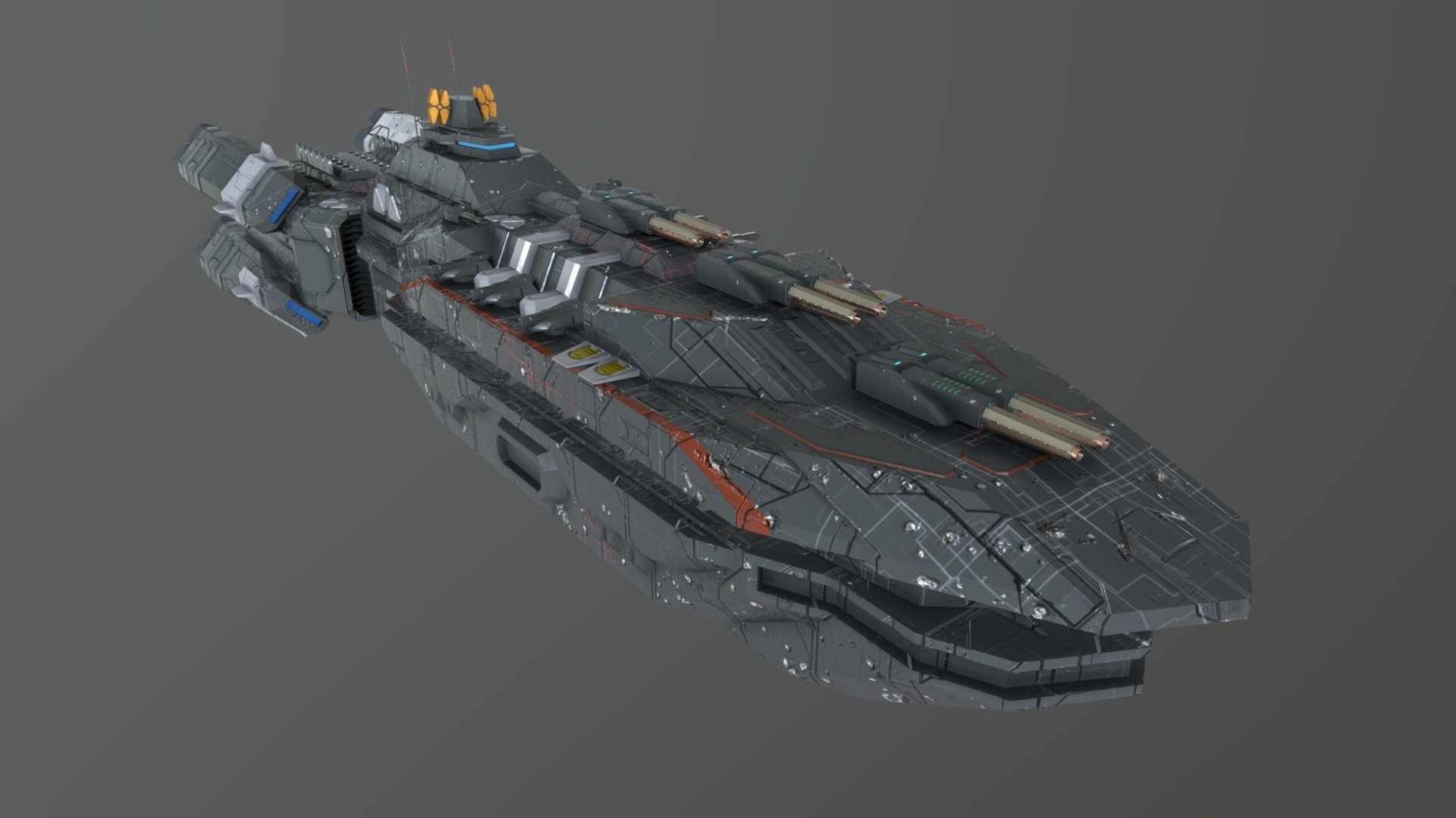 spaceship Download Free 3D model by 박용진 (easyidpyj