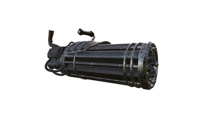 Vindicator minigun Fallout 2 model 3D Model
