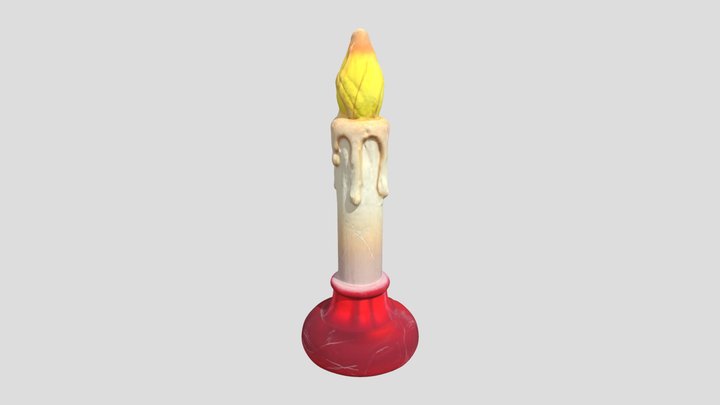 Christmas candle blow mold vintage style 3D Model